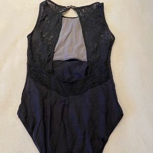 Black Ainsliewear open back dance leotard